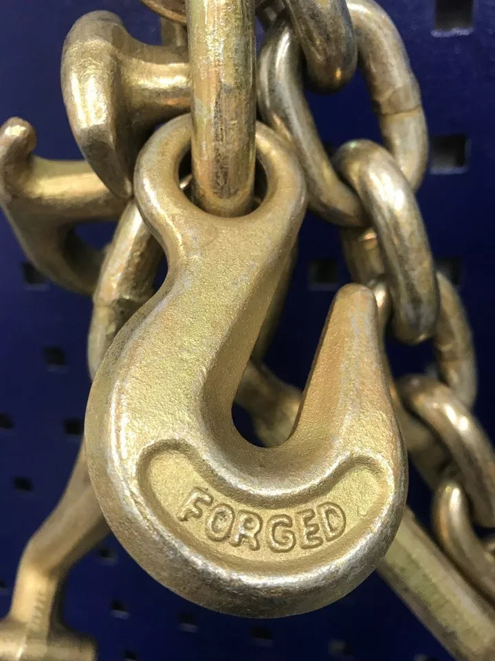 SET#56 - 2 Piece Mo Clamp Style 3 Chain RTJ Hook Frame Machine TOW TRUCK WRECKER SET#56 - 2 Piece Mo Clamp Style 3 Chain RTJ Hook Frame Machine TOW TRUCK WRECKER