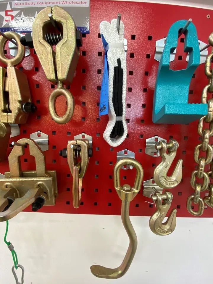 SET#55 - 16 PIECE HEAVY DUTY AUTO BODY FRAME MACHINE PULLING TOOLS AND CLAMPS SET#55 - 16 PIECE HEAVY DUTY AUTO BODY FRAME MACHINE PULLING TOOLS AND CLAMPS