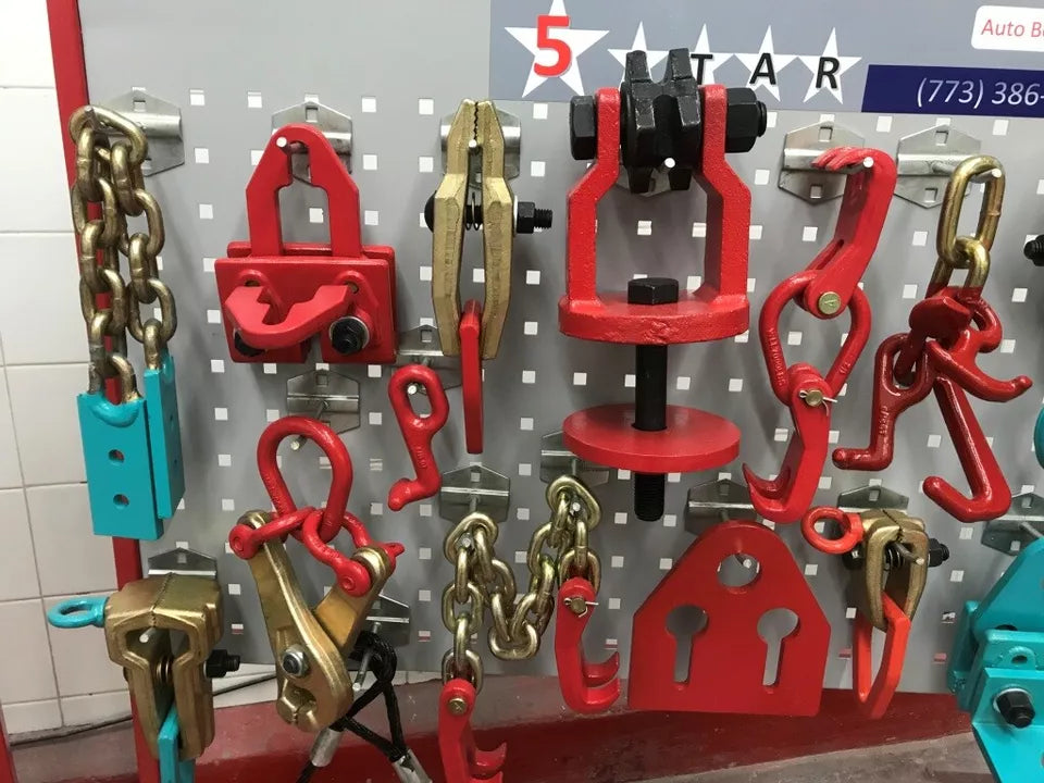 SET#65 - 65 PIECE HEAVY DUTY AUTO BODY FRAME MACHINE PULLING TOOLS & CLAMPS JACK SET#65 - 65 PIECE HEAVY DUTY AUTO BODY FRAME MACHINE PULLING TOOLS & CLAMPS JACK