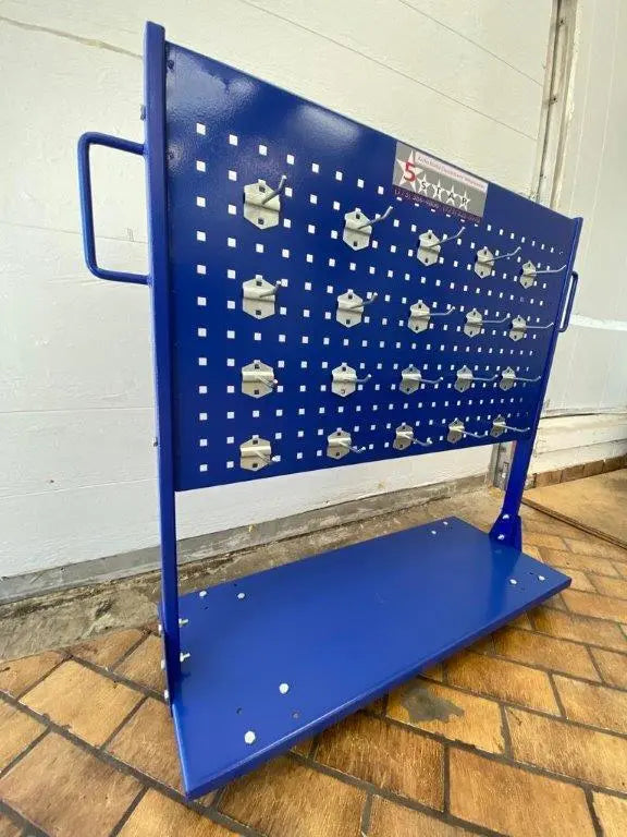 AUTO BODY FRAME MACHINE TOOLS AND CLAMPS PORTABLE TOOL CART WITH 20 HANGERS!! AUTO BODY FRAME MACHINE TOOLS AND CLAMPS PORTABLE TOOL CART WITH 20 HANGERS!!