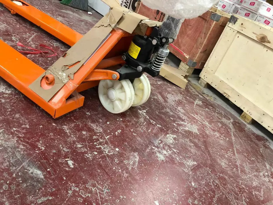 LOCAL PICKUP ONLY PALLET JACK DOUBLE WHEELER STRONG - HAND TRUCK 27" X 48" 5500 LB CAP