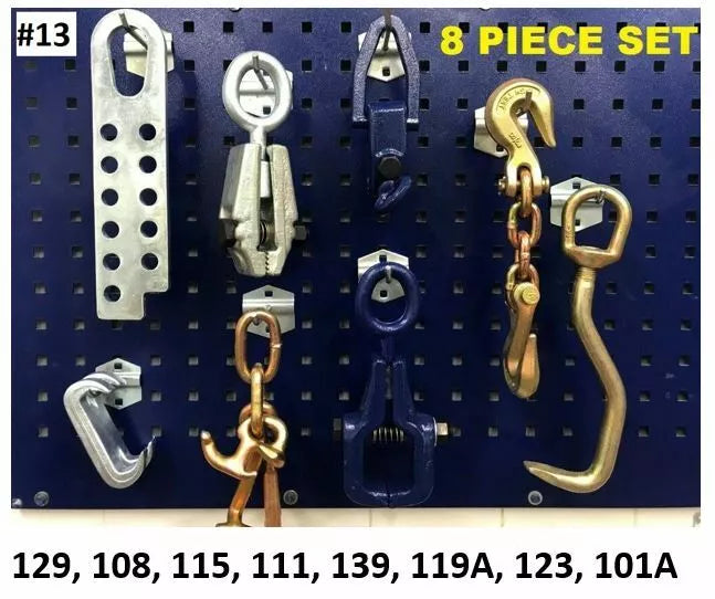 SET#13 - 8 PIECE AUTO BODY FRAME MACHINE TOOLS AND CLAMP CHAIN SPECIAL PRICING SET#13 - 8 PIECE AUTO BODY FRAME MACHINE TOOLS AND CLAMP CHAIN SPECIAL PRICING