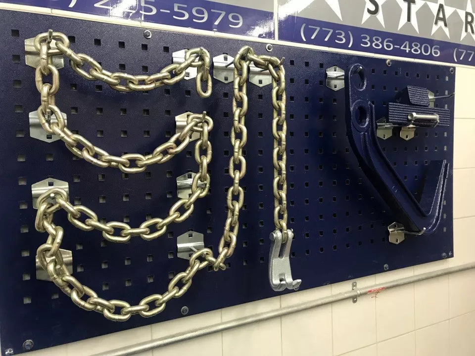 Set# 102 FRAME MACHINE JUMBO DEEP HOOK 2 PADS + CLAW CHAIN 8.5FT Mo-Clamp Style 6410 4110