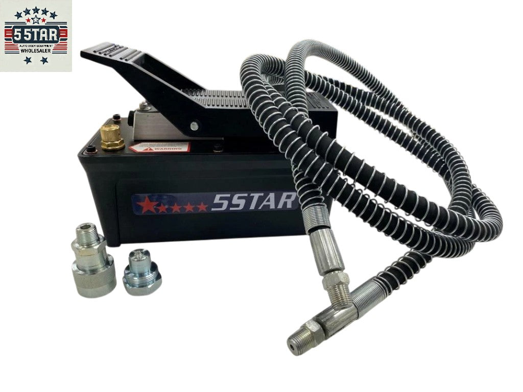 5 STAR AIR FOOT PEDAL HYDRAULIC PUMP FRAME MACHINES SHOP PRESSE HOSE C