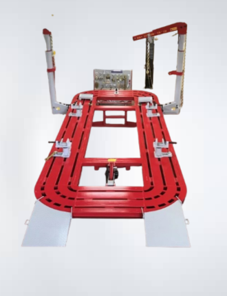18' Tilt Bed Floor Frame Machine with 7,700 lb. lifting capacity
