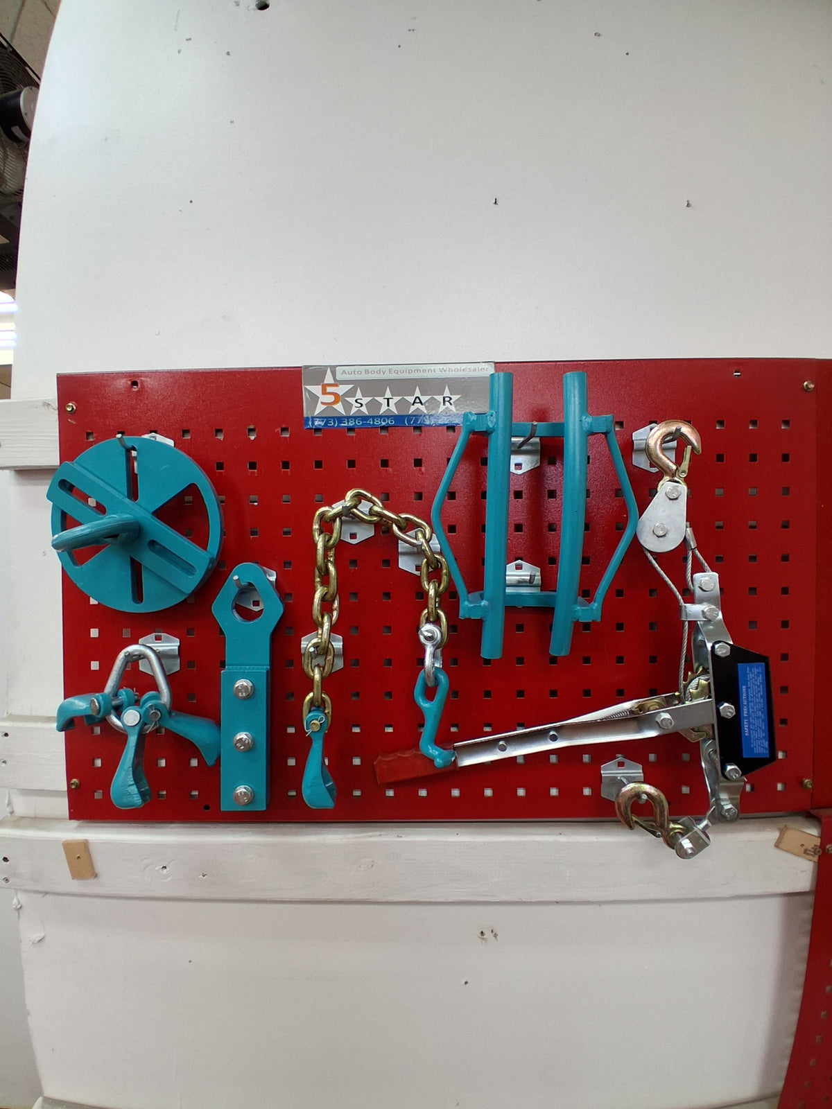 Set#96 -6 pieces AUTO BODY FRAME MACHINE PULLING TOOLS & CLAMPS VALUE SET