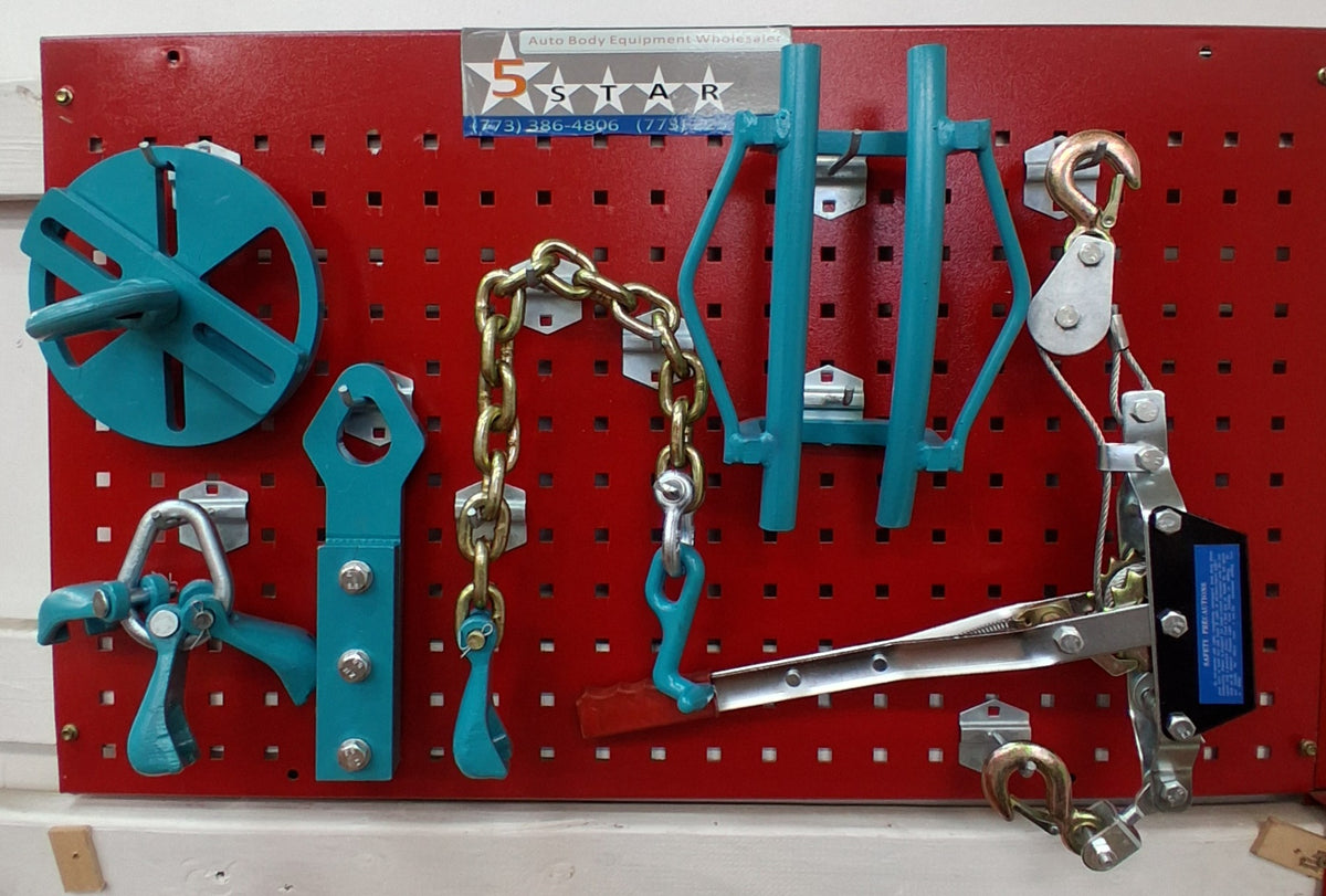 Set#96 -6 pieces AUTO BODY FRAME MACHINE PULLING TOOLS & CLAMPS VALUE SET