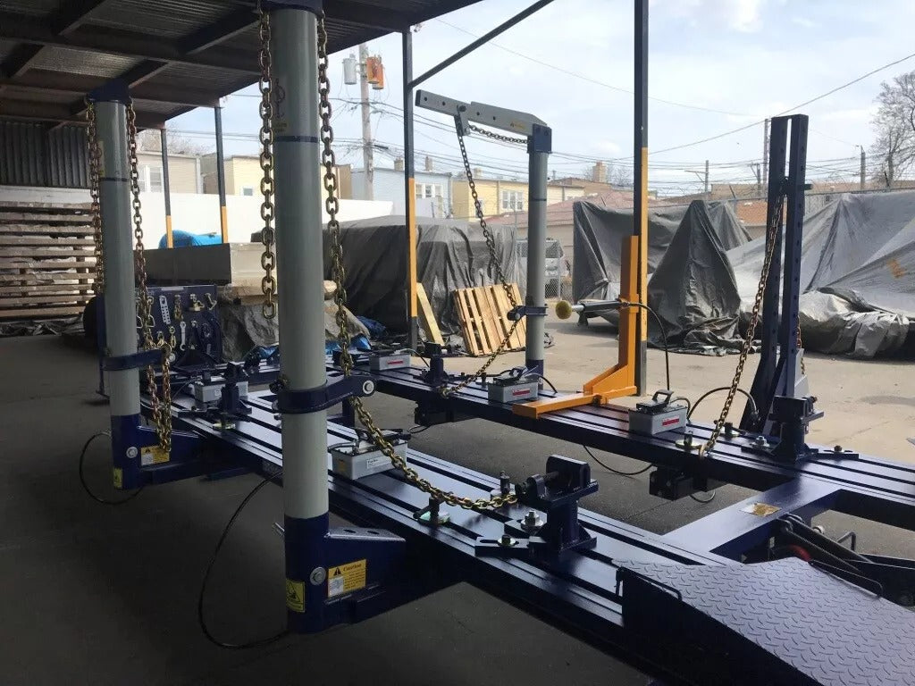 3-ton frame jack and 2D measuring system for auto body repairs