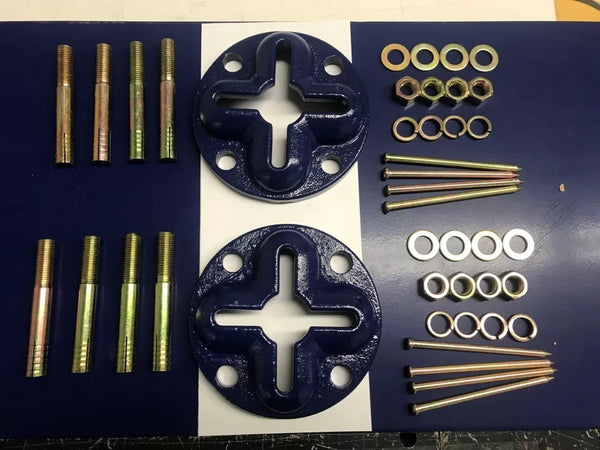 4-slot anchor pot with locking mechanism for secure installation.
