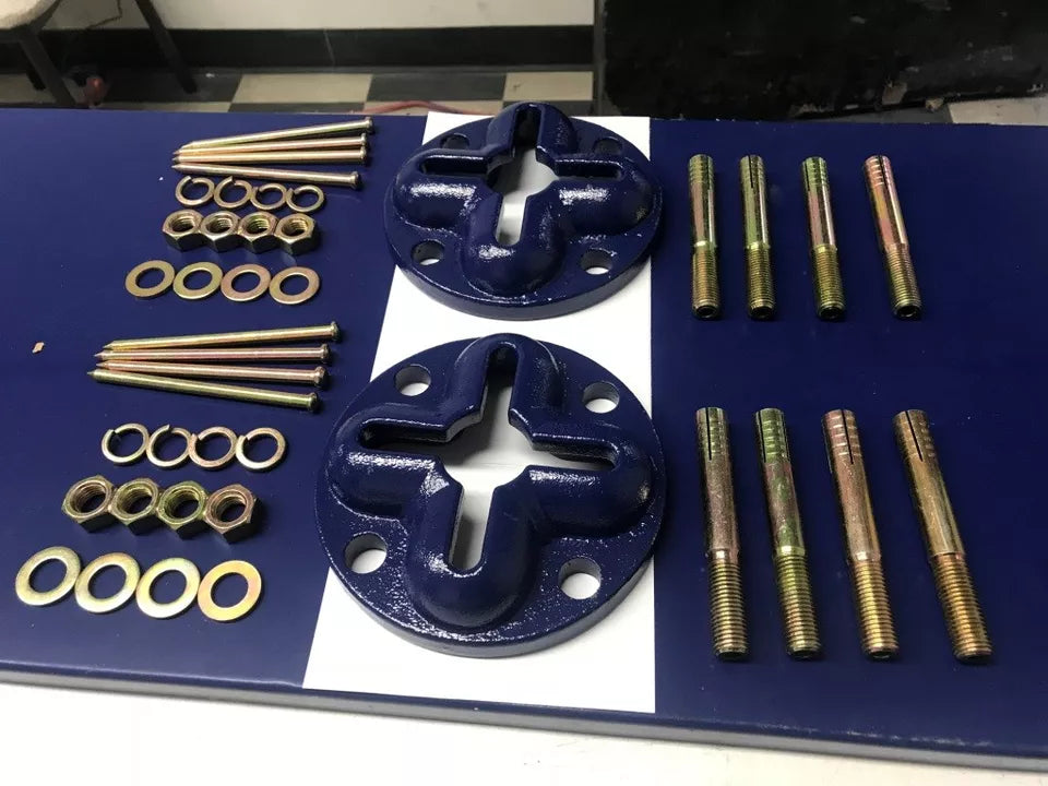 8 bolts and nuts included with anchor pot combo for easy installation.
