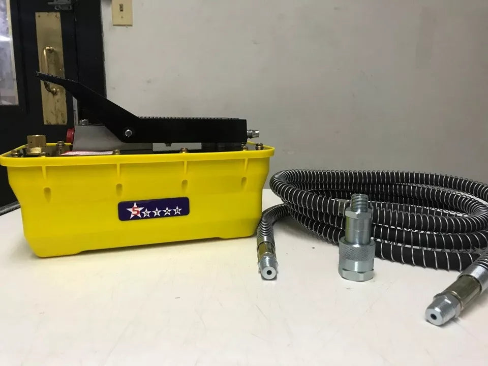 Air Hydraulic Foot Pump with 10ft Hose
