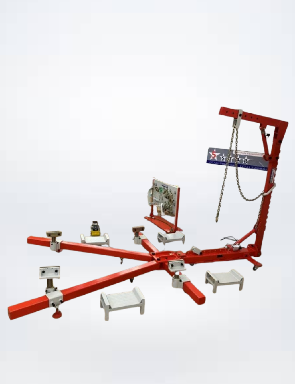 Auto Body L-Shape Frame Puller Machine with Roof Attachment