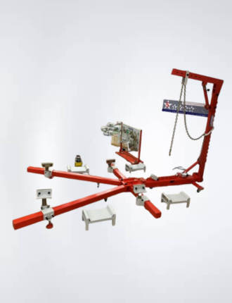 Auto Body L Shape Frame Puller Straightener with Roof Attachment and 10 Ton PSI Air Pump