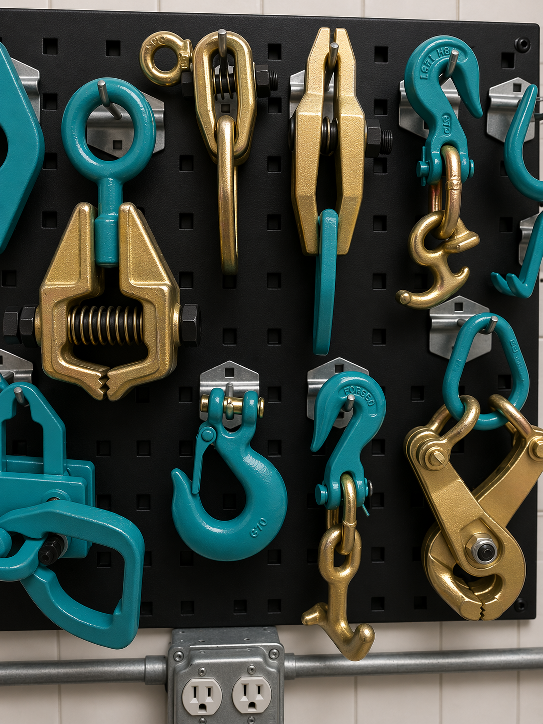 SET#49 AUTO BODY FRAME MACHINE HEAVY DUTY 22 PIECE PULLING TOOLS AND CLAMPS SET