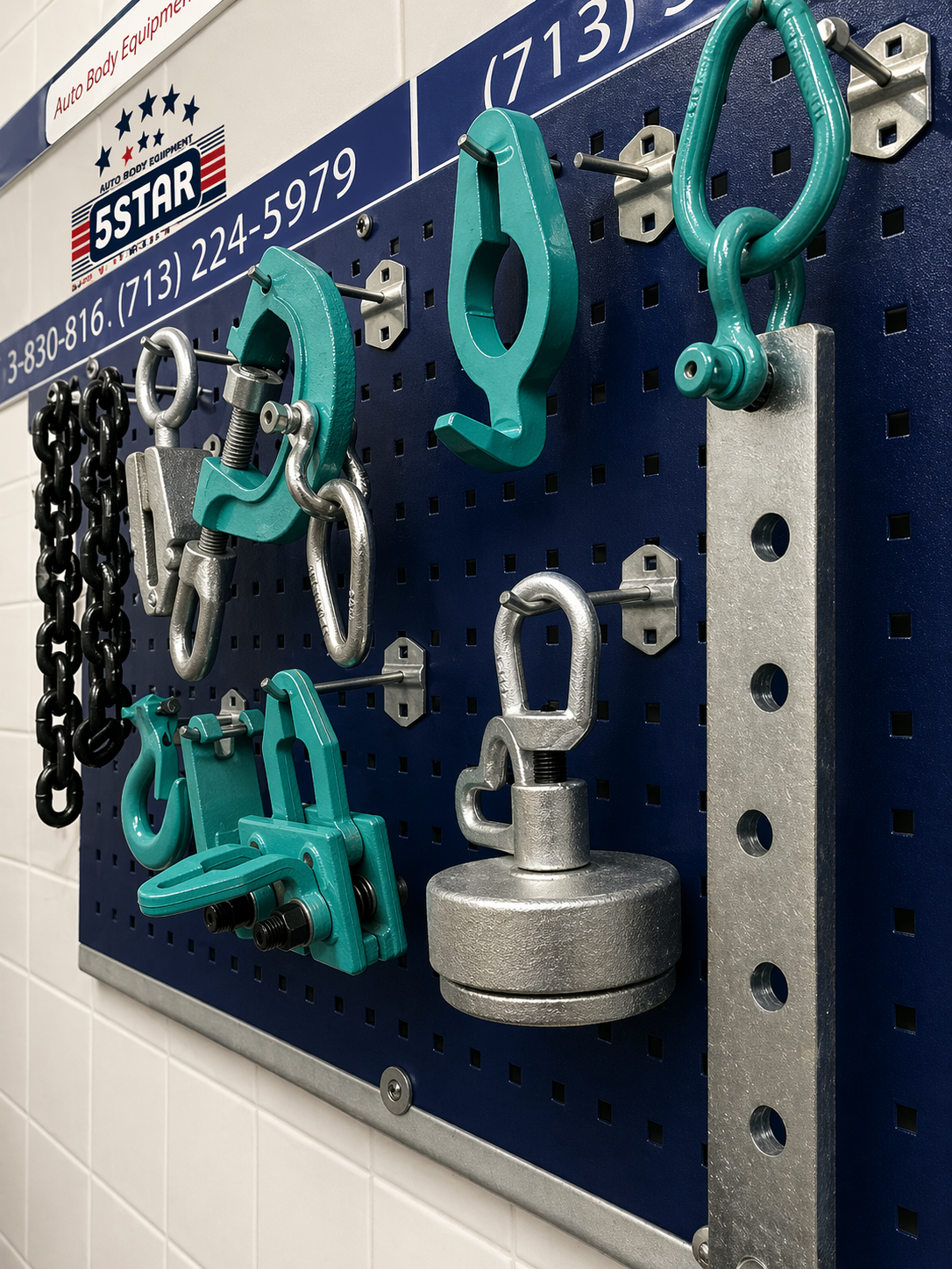 Set #116 Auto Body Frame Machine 9pc Tool Chain Clamp Set Pull Hooks Kit