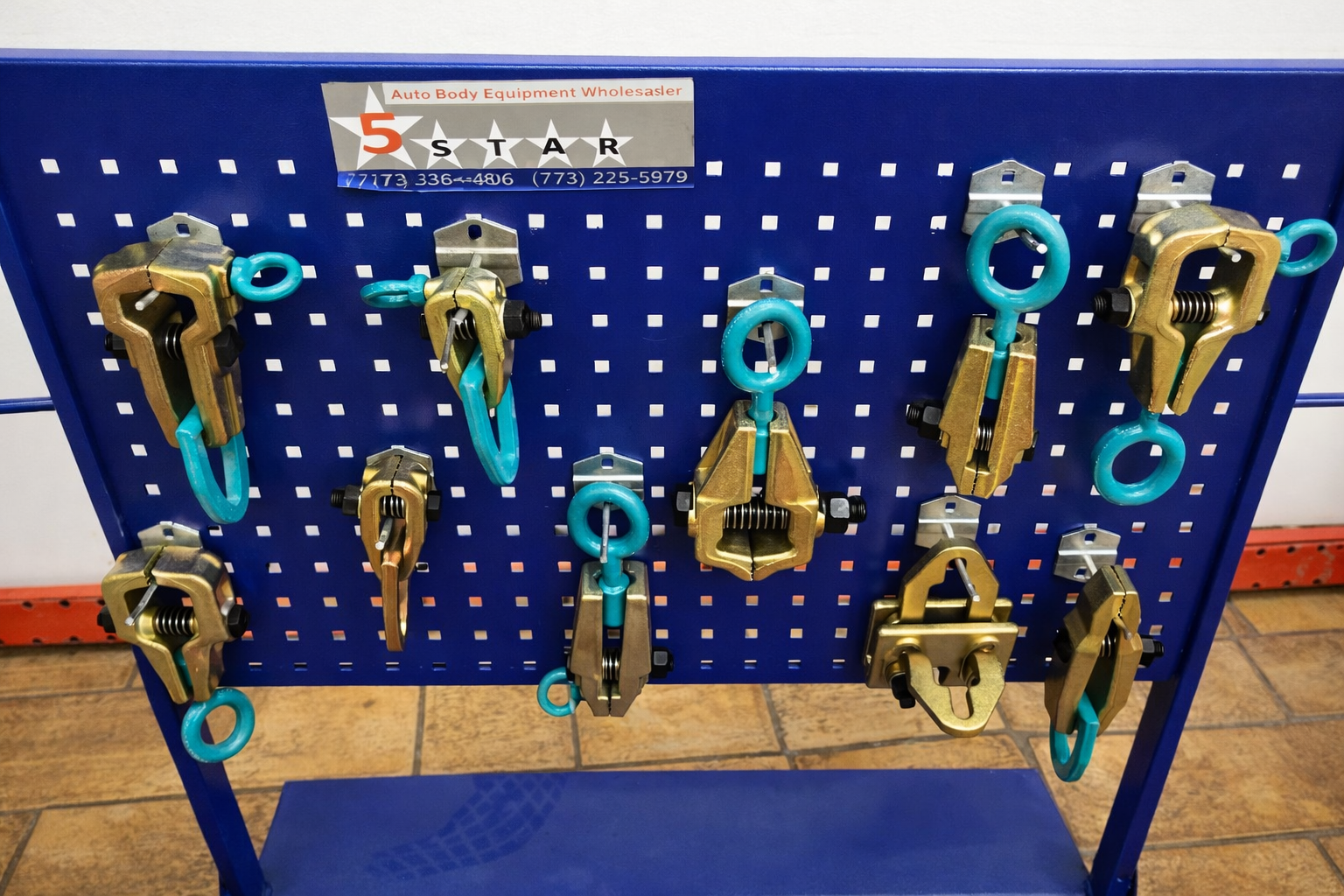 SET#47 AUTO BODY FRAME MACHINE TOOLS HEAVY 10 PIECE CLAMPS MEGA