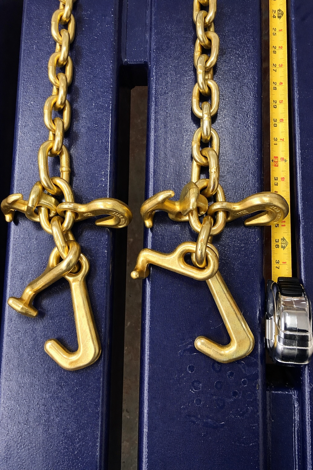 SET#56 - 2 Piece Mo Clamp Style 3 Chain RTJ Hook Frame Machine TOW TRUCK WRECKER