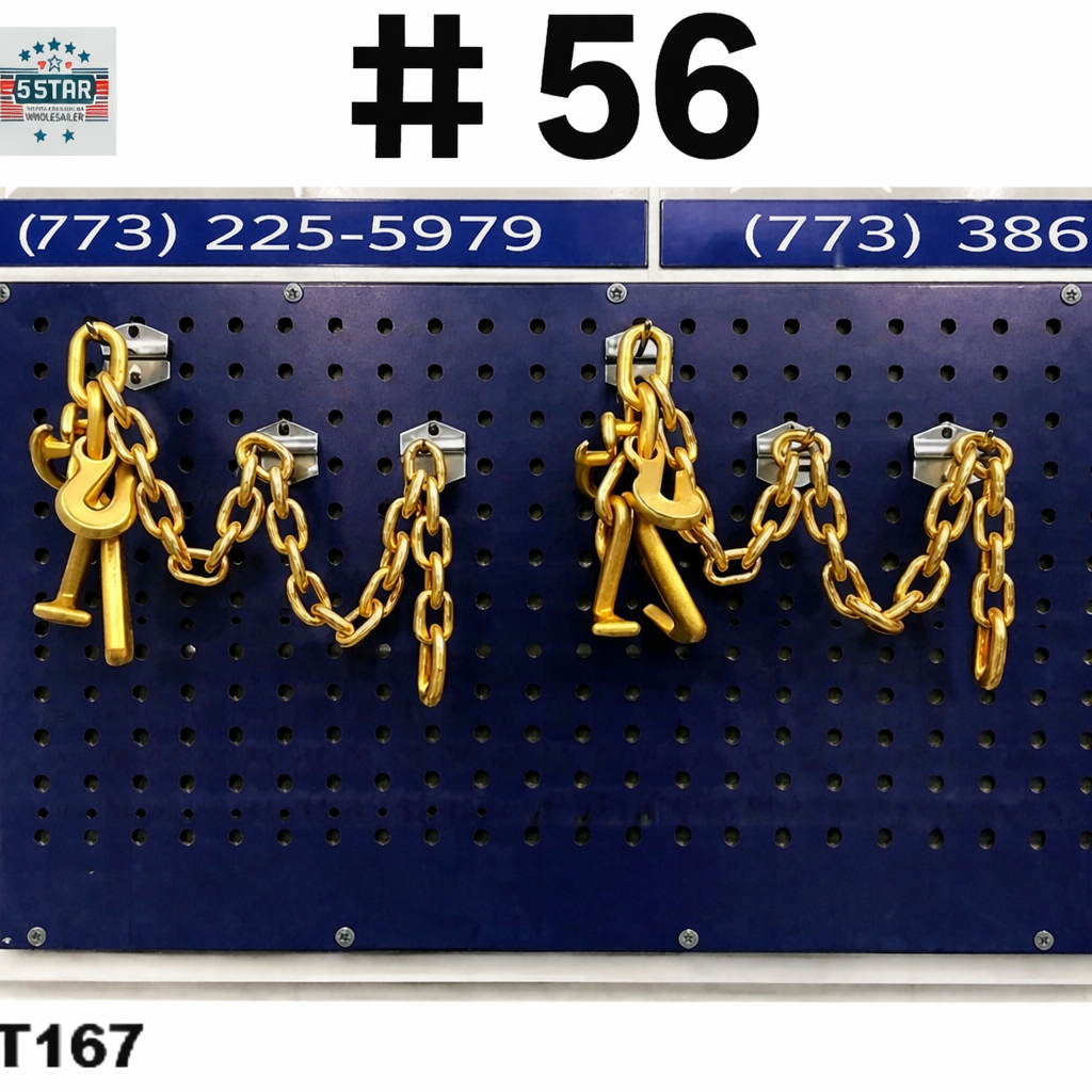 SET#56 - 2 Piece Mo Clamp Style 3 Chain RTJ Hook Frame Machine TOW TRUCK WRECKER