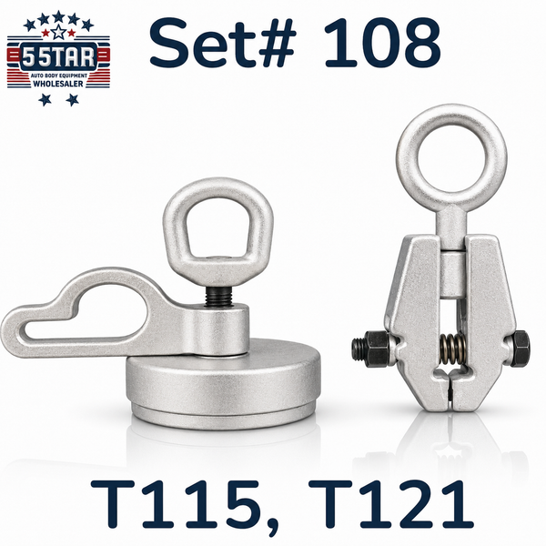 Set# 108 MO Clamp Style Strut Tower Puller + Jr pulling Clamp Auto Body Frame Machine