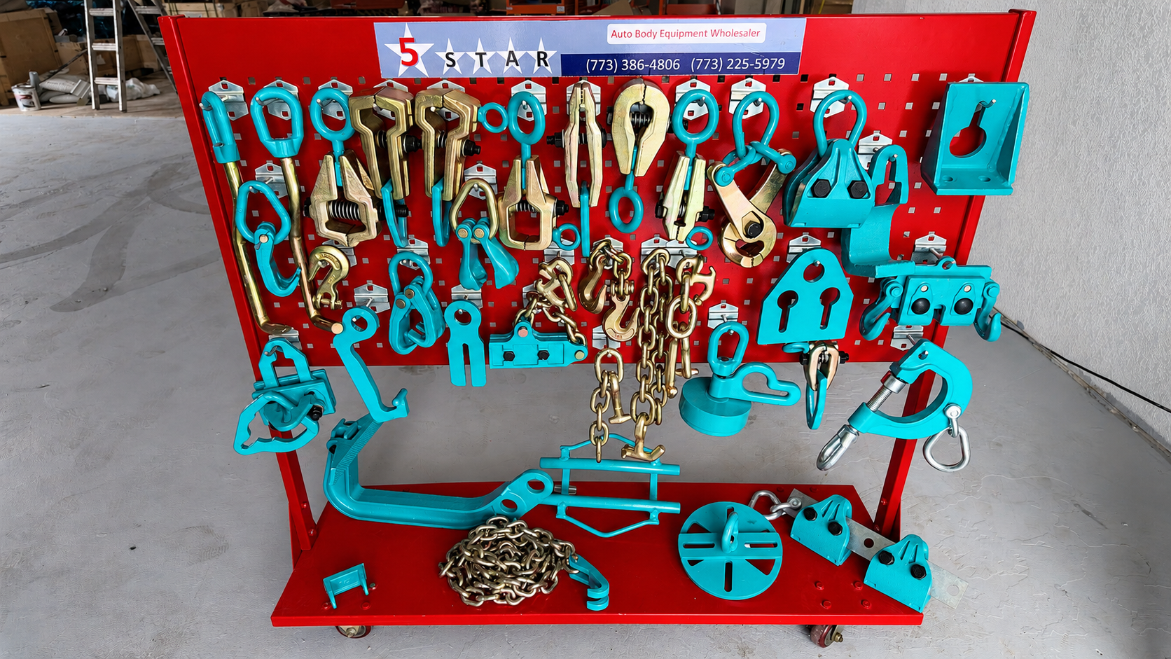 Set#120 36 PIECE AUTO BODY FRAME MACHINE PULLING TOOLS & CLAMPS VALUE SET