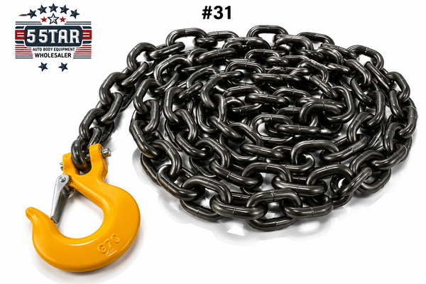 SET#31 AUTOBODY FRAME MACHINE 11 FEET PULLING CHAIN WITH SLIP HOOK HEAVY DUTY