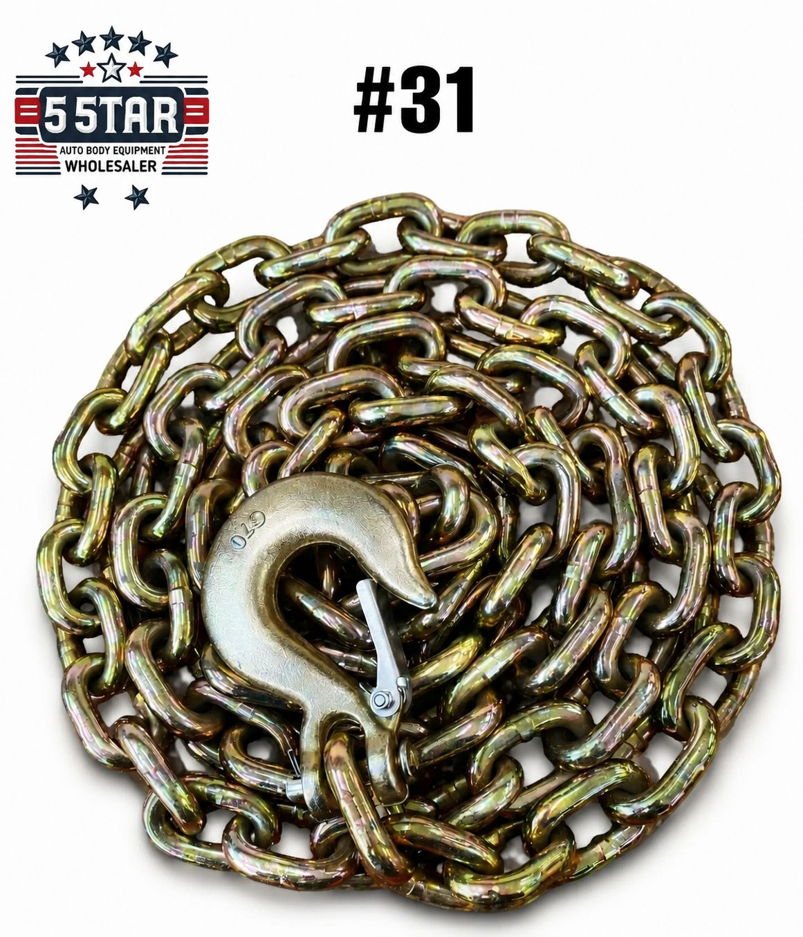 SET#31 HEAVY DUTY AUTO BODY FRAME MACHINE PULLING CHAIN 11 FEET LONG