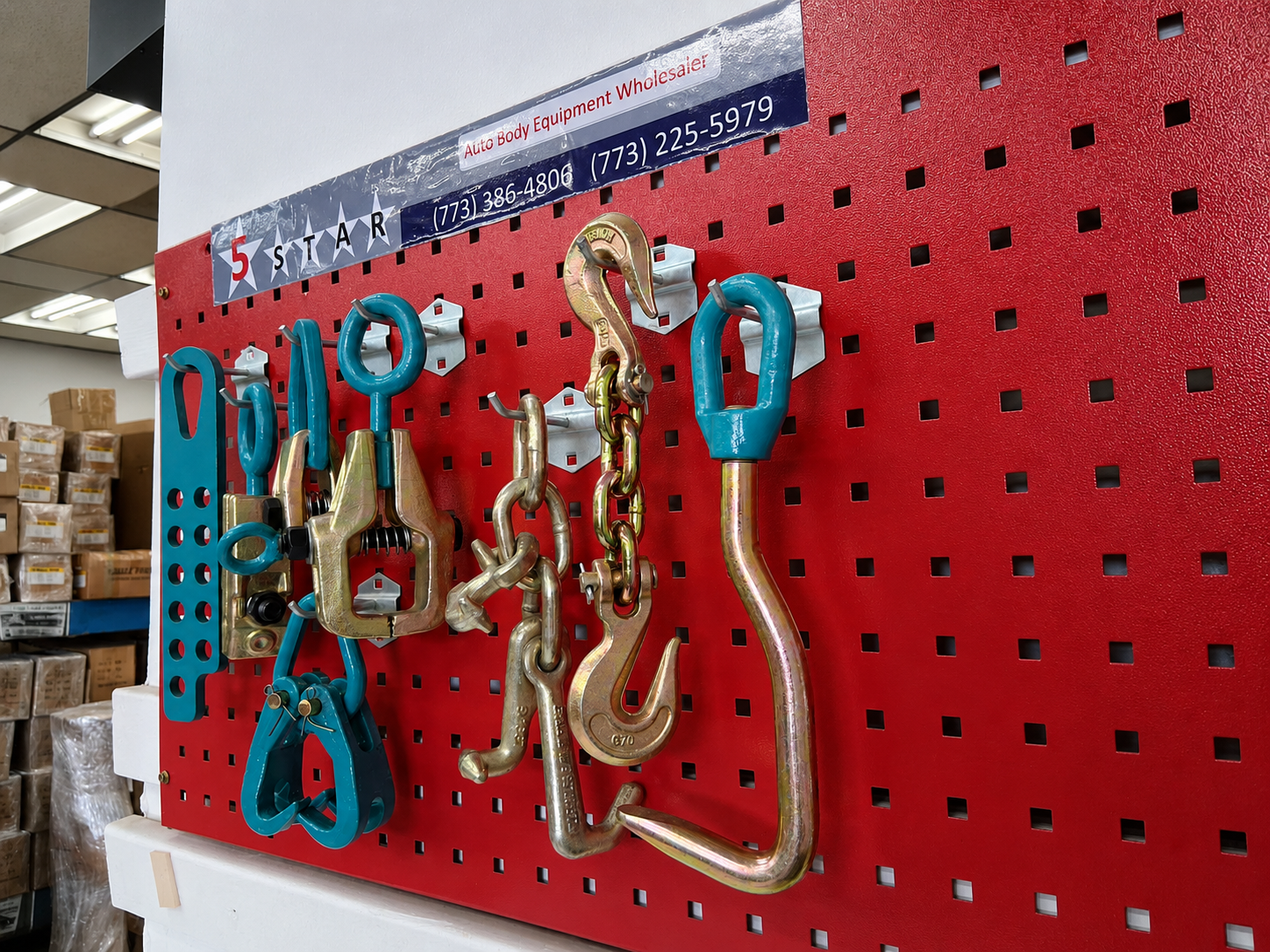 SET#13 - 8 PIECE AUTO BODY FRAME MACHINE TOOLS AND CLAMP CHAIN SPECIAL PRICING