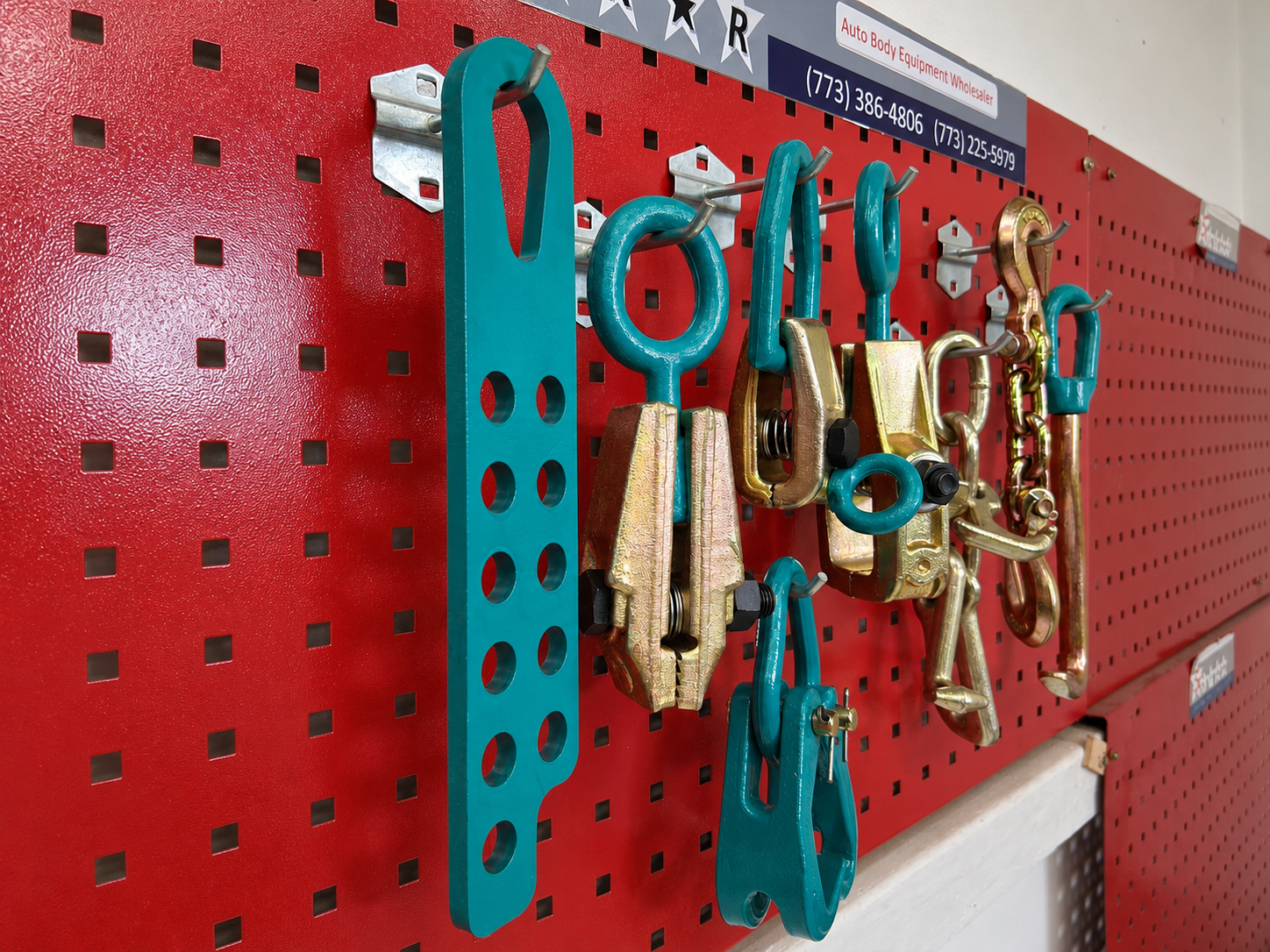 SET#13 - 8 PIECE AUTO BODY FRAME MACHINE TOOLS AND CLAMP CHAIN SPECIAL PRICING