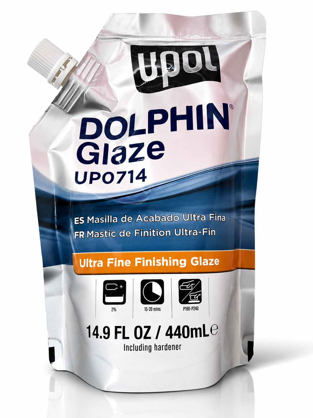 4 Bags U-POL 714 Dolphin Putty Pourable Finishing Glaze Filler 440 ml UP0714