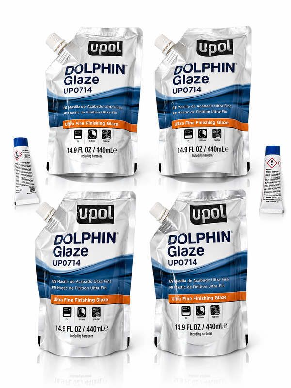 4 Bags U-POL 714 Dolphin Putty Pourable Finishing Glaze Filler 440 ml UP0714