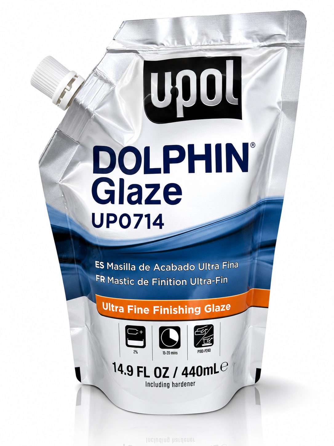 4 Bags U-POL 714 Dolphin Putty Pourable Finishing Glaze Filler 440 ml UP0714
