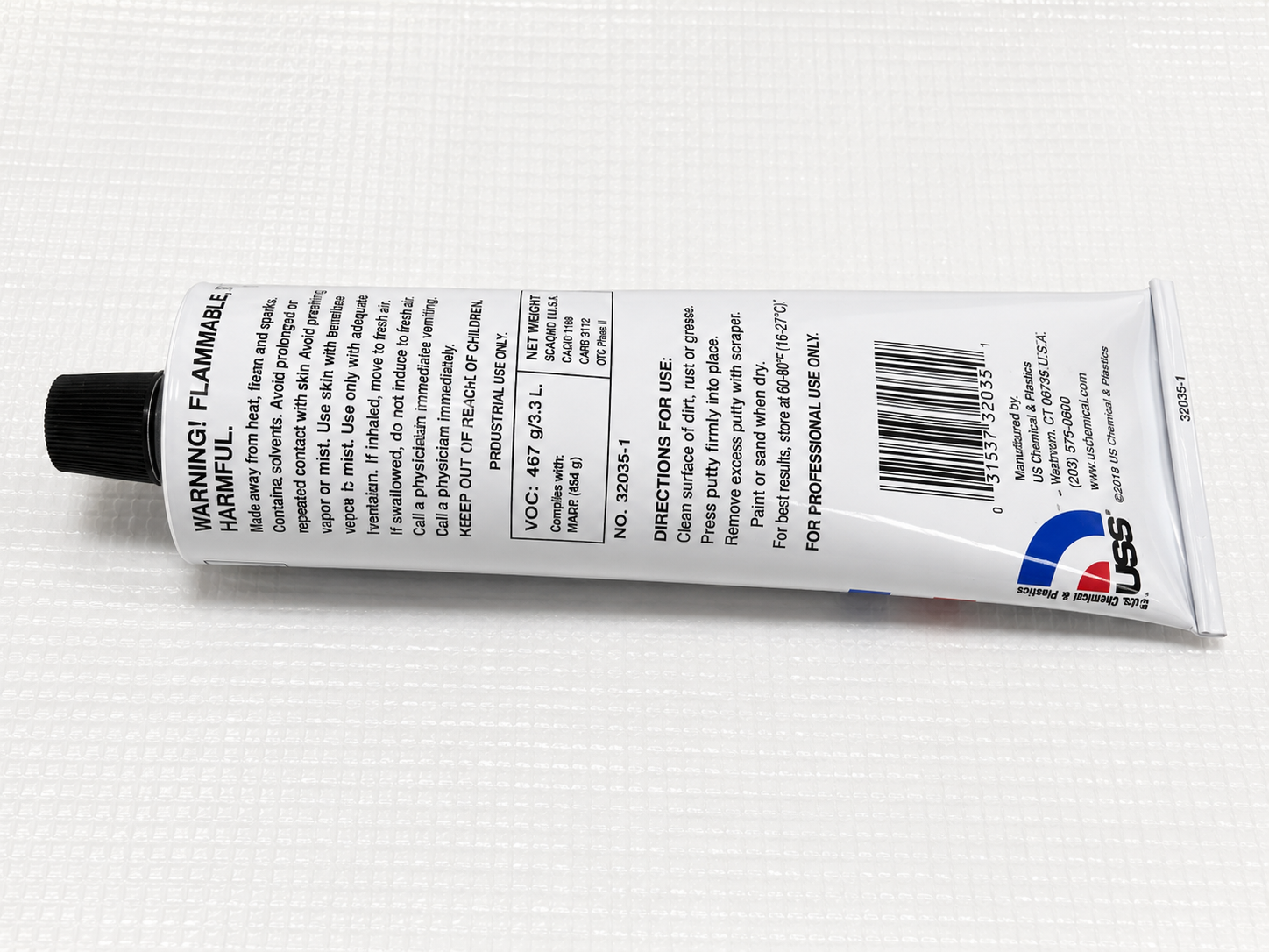 12x Red Glazing Putty 1 lb.Tube USC Chemical & Plastics 32035 Auto Body fillers