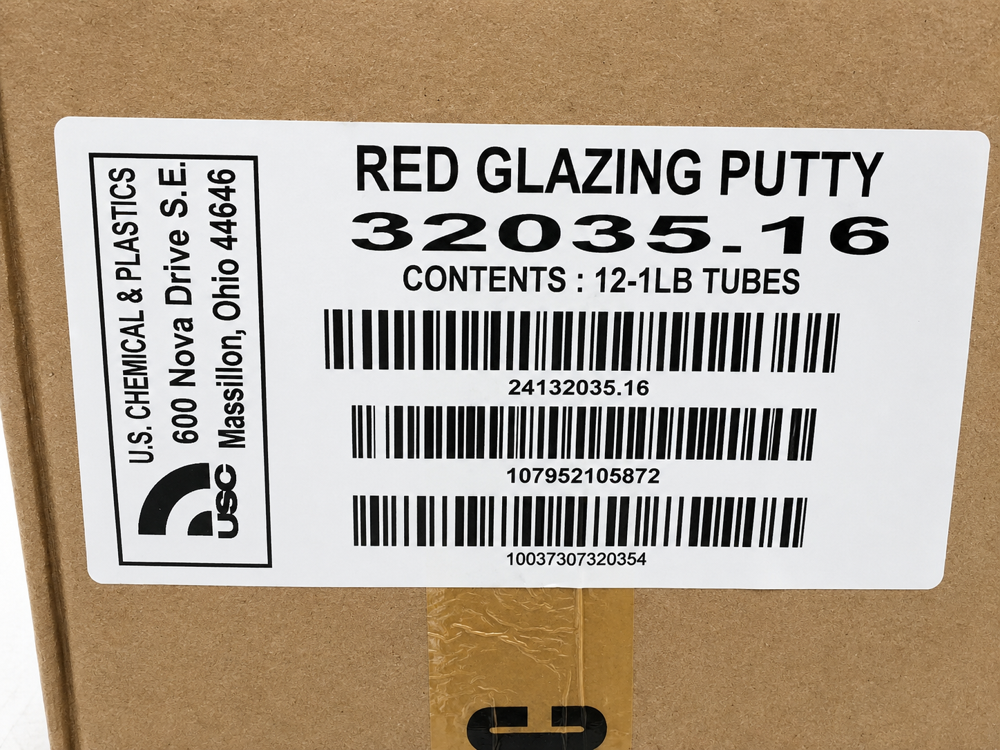 12x Red Glazing Putty 1 lb.Tube USC Chemical & Plastics 32035 Auto Body fillers