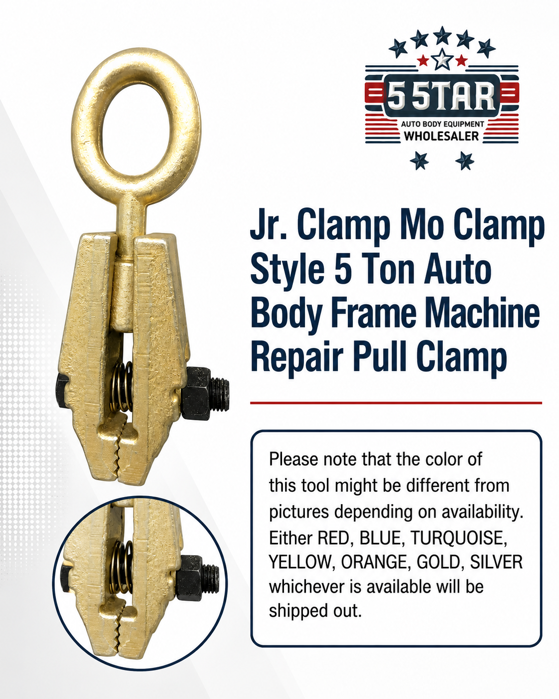 Jr. Clamp Mo Clamp Style 5 Ton Auto Body Frame Machine Repair Pull Clamp