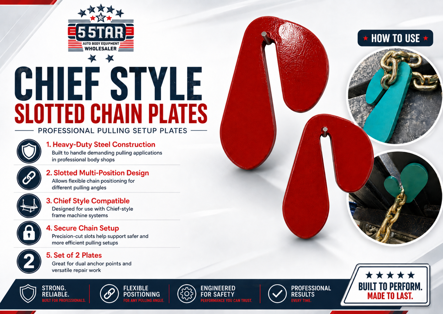 2 Chief style Frame machine Slotted Chain Plate 606548 SEE IT IN ACTION