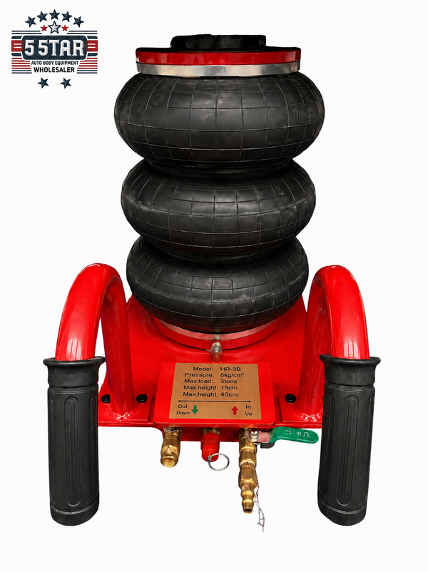 TRIPLE BAG AIR GO JACK 3 TON AUTO BODY FRAME MACHINE RACK PINCH WELD