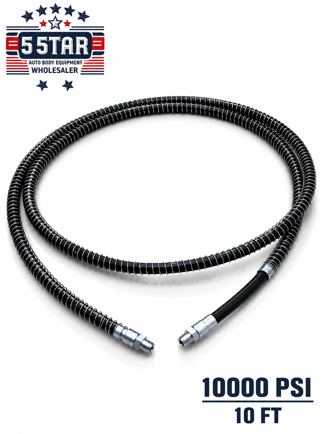 Auto Body Frame machine foot pump Air Hydraulic hose 10000 PSI 10 FEET