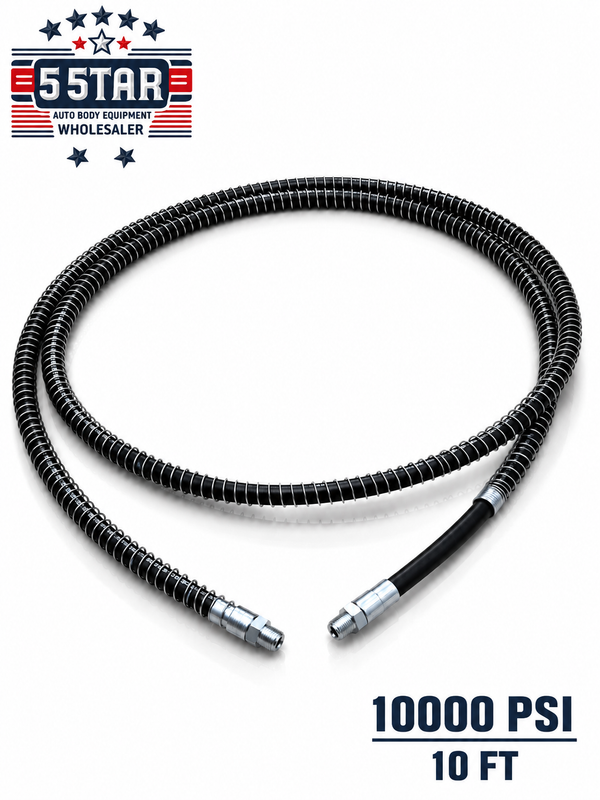 Auto Body Frame machine foot pump Air Hydraulic hose 10000 PSI 10 FEET