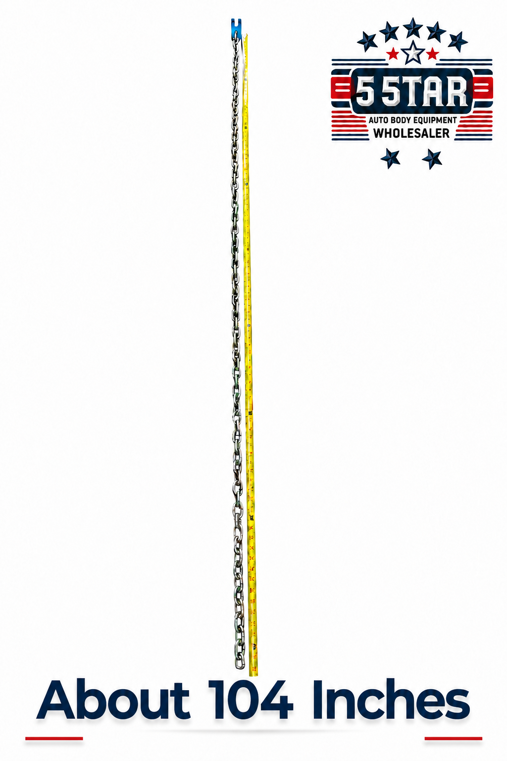HEAVY DUTY 104 INCHES GRAB HOOK WITH CHAIN AUTO BODY SHOP AND OTHER MOST USES