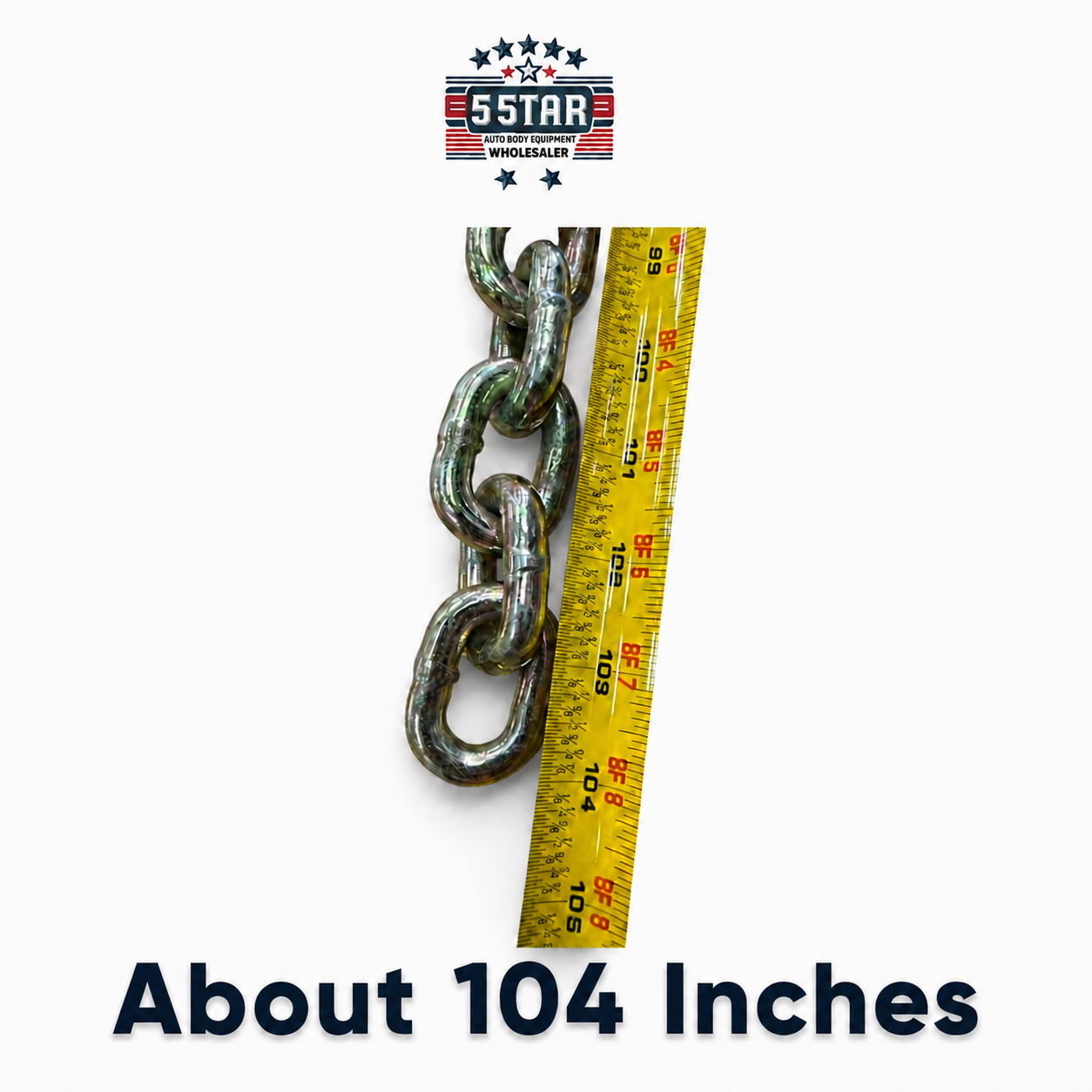 HEAVY DUTY 104 INCHES GRAB HOOK WITH CHAIN AUTO BODY SHOP AND OTHER MOST USES