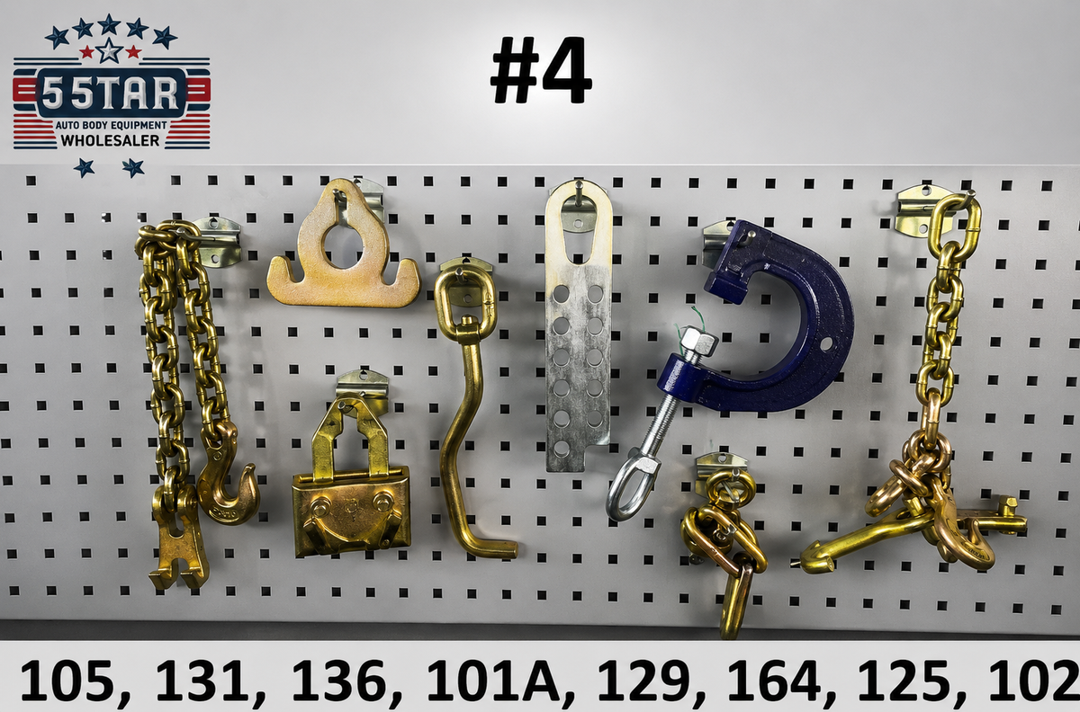 SET#4 - 8 PIECES AUTO BODY FRAME MACHINE TOOLS CHAINS CLAMP SET COMBO DEAL