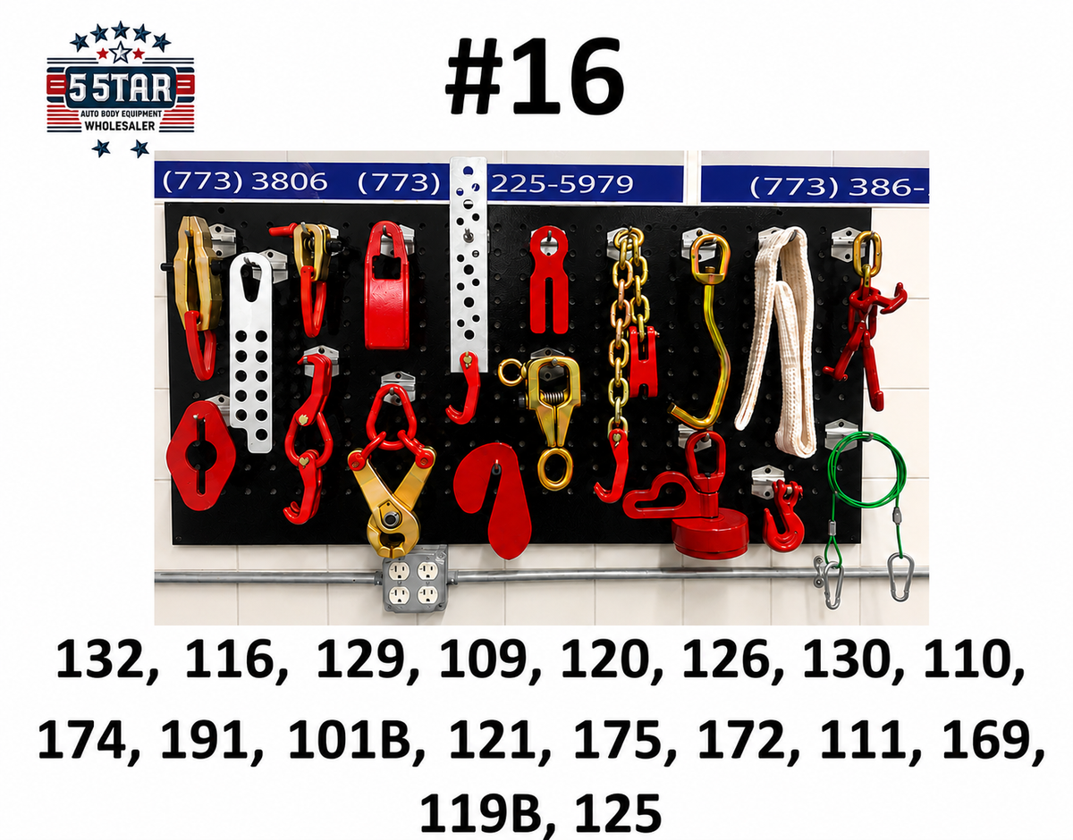 SET#16 AUTO BODY FRAME RACK HEAVY DUTY 18 PIECE TOOL AND CLAMP SPECIAL PRICING!