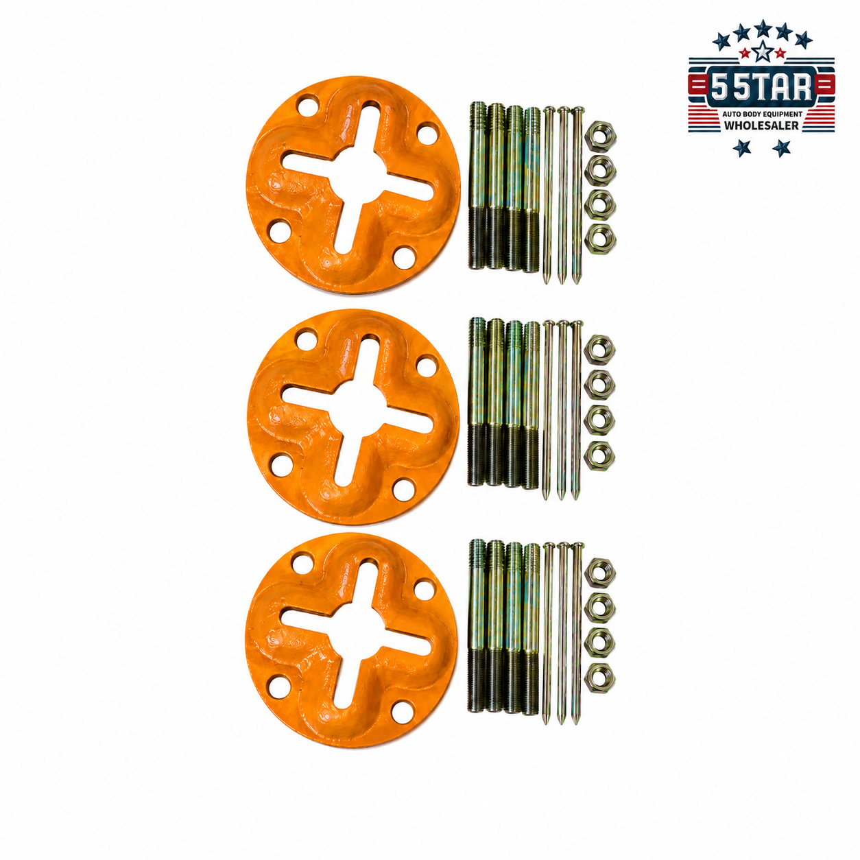 SET#29 - 3 ANCHOR POTS COMBO DEAL AUTO BODY 4 CHAIN SLOTS IN GROUND BOLTS