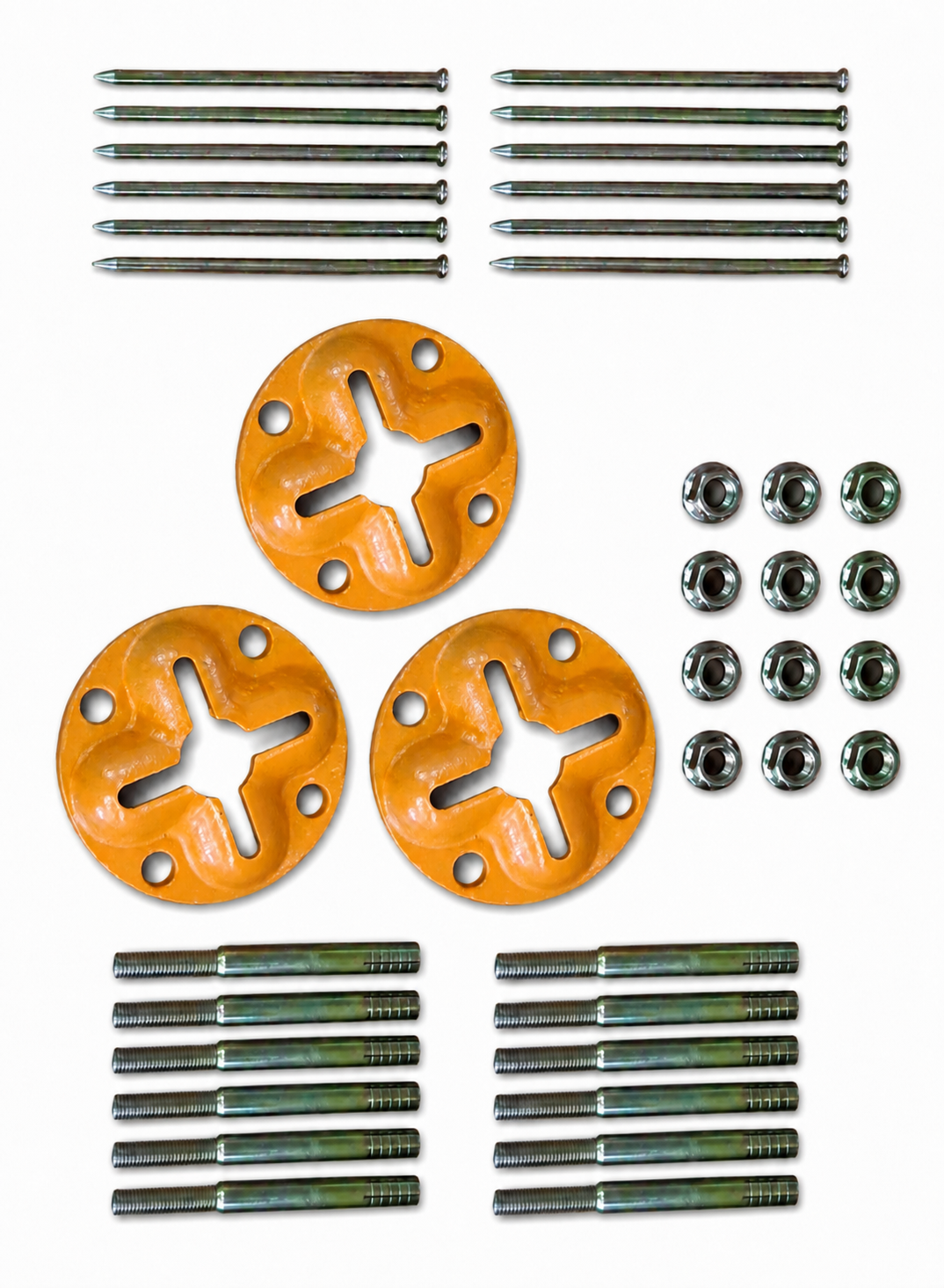SET#29 - 3 ANCHOR POTS COMBO DEAL AUTO BODY 4 CHAIN SLOTS IN GROUND BOLTS