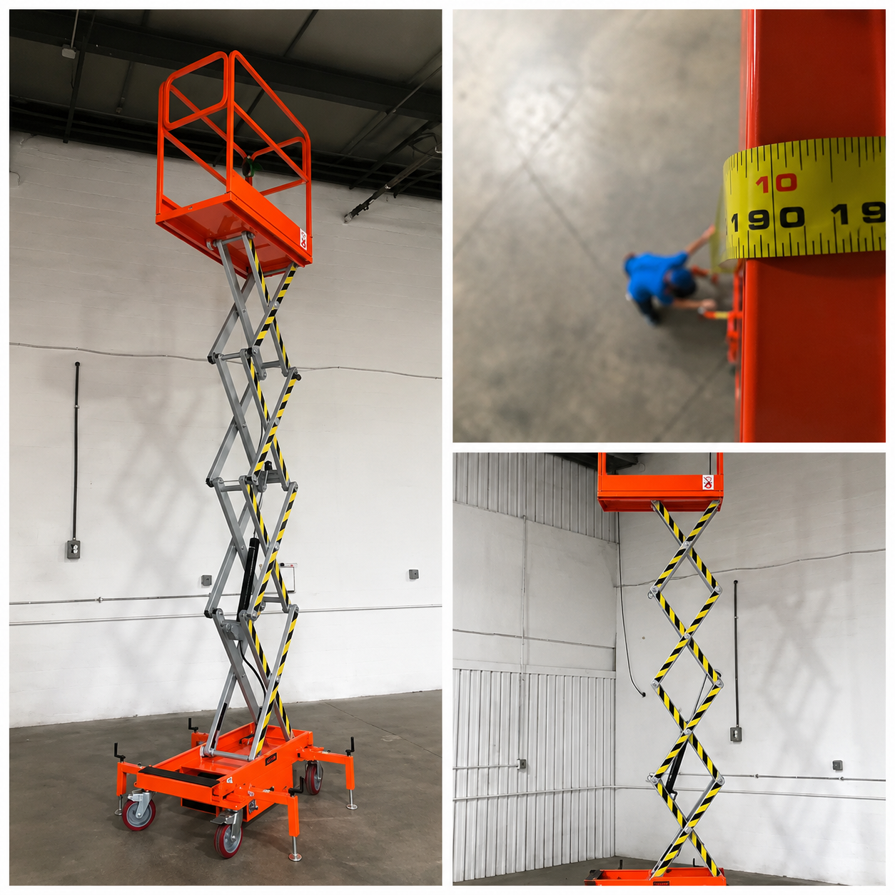 Free Shipping New 5 Star 22 Feet Max Lift Electric Scissor Lift Man Lift