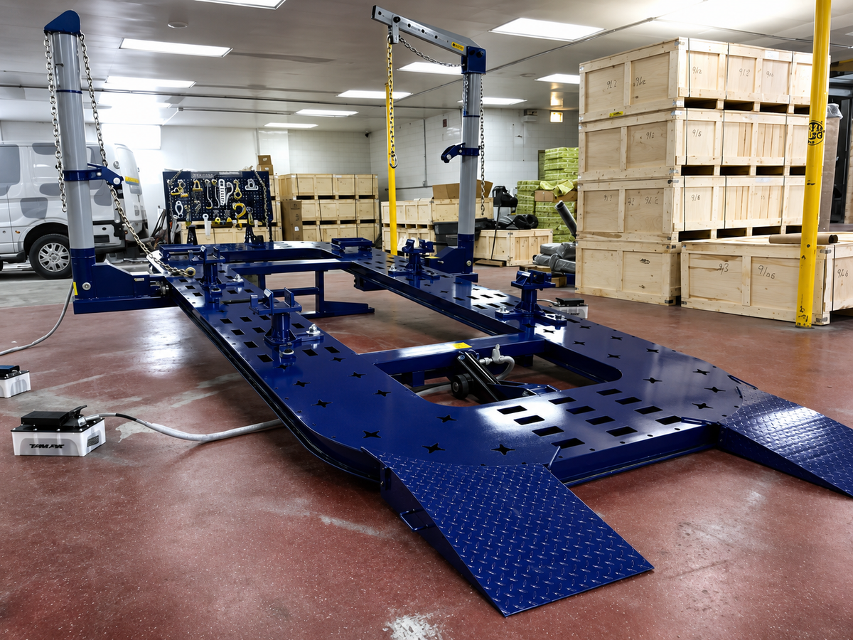 FREE SHIPPING NEW 20 FEET LONG 2 TOWERS HEAVY DUTY AUTO BODY FRAME MACHINE