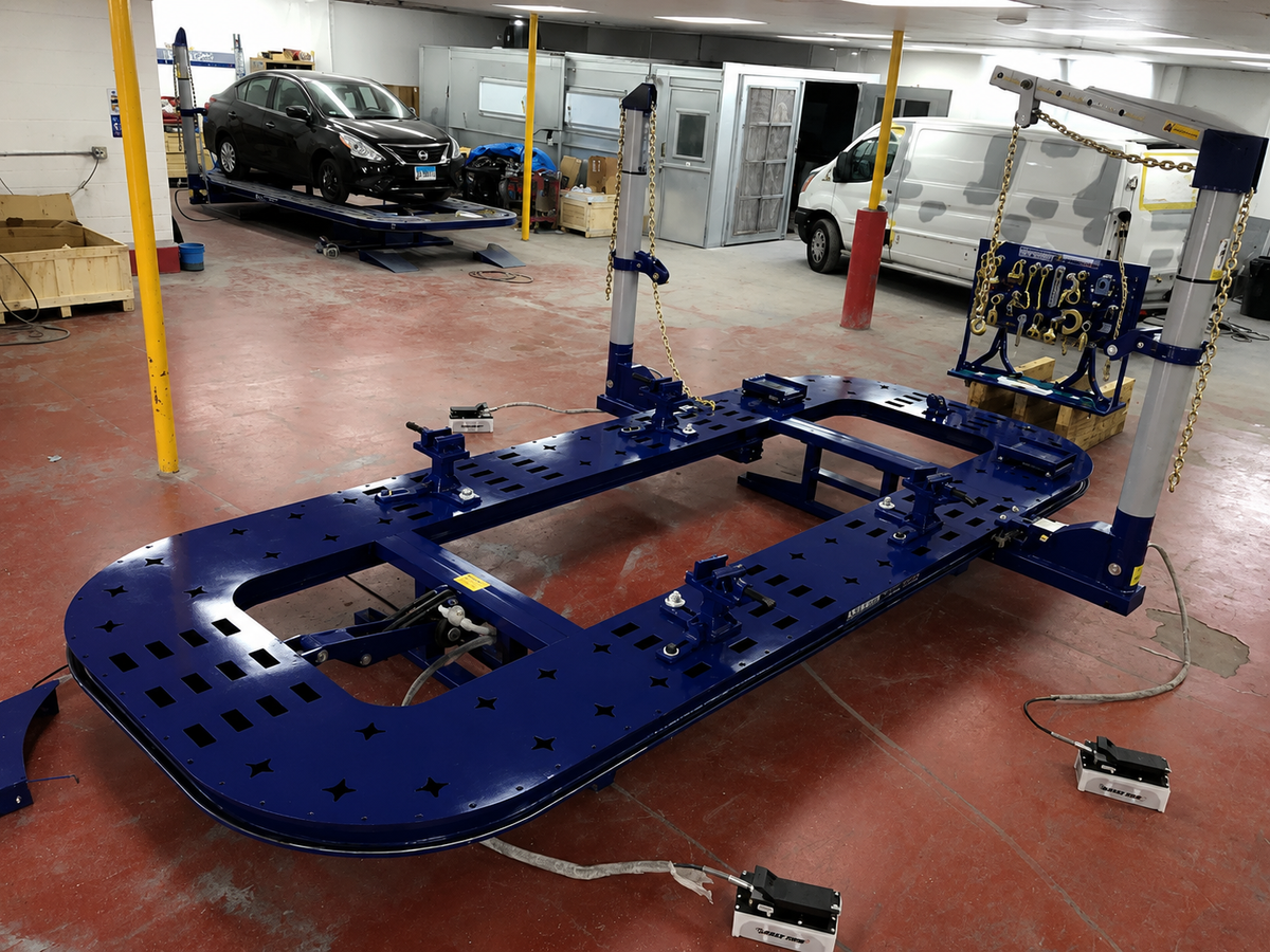 FREE SHIPPING NEW 20 FEET LONG 2 TOWERS HEAVY DUTY AUTO BODY FRAME MACHINE