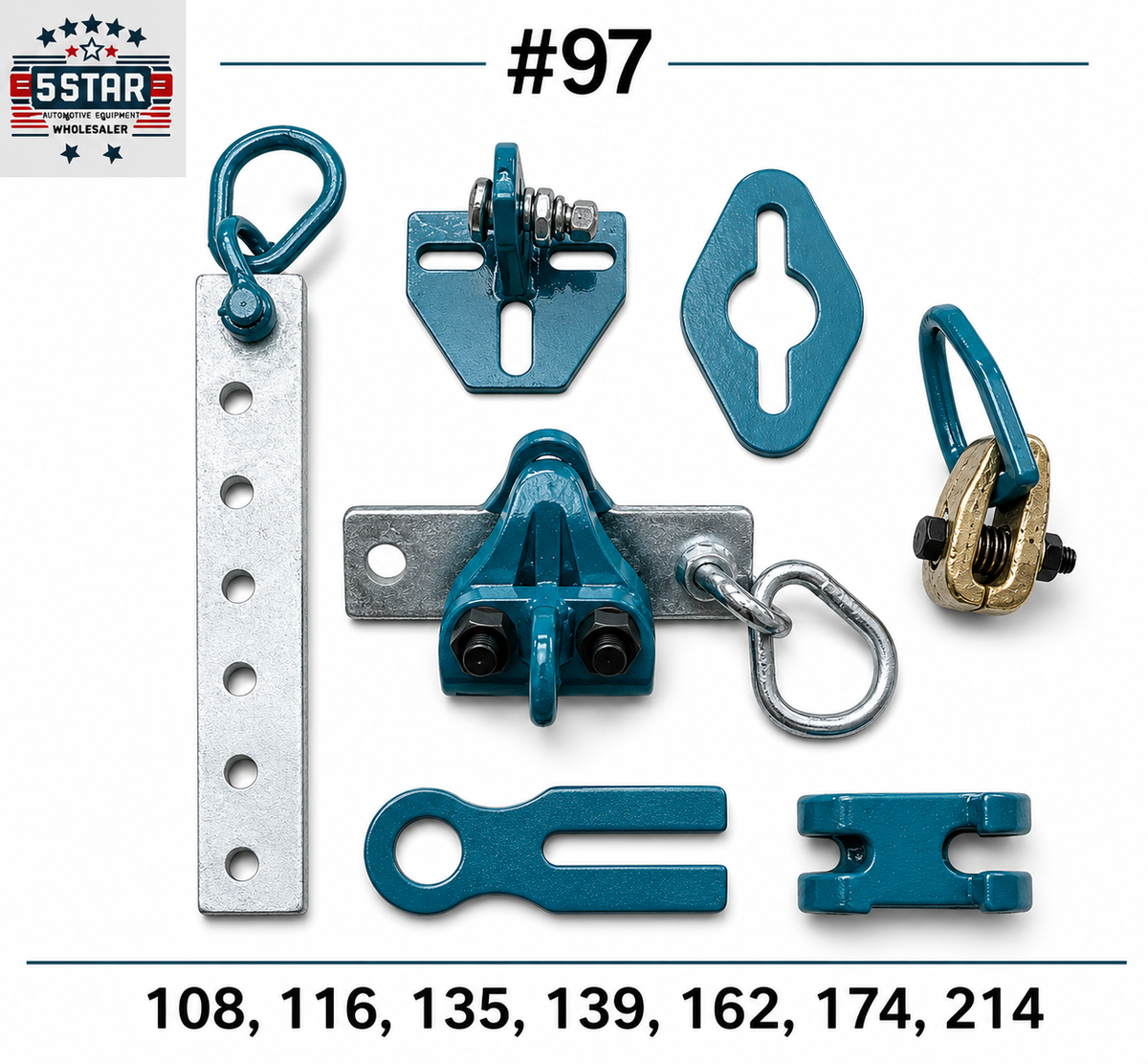 SET#97 - 7 PIECE AUTO BODY FRAME MACHINE CLAMP SET HI QUALITY HEAT TREATED