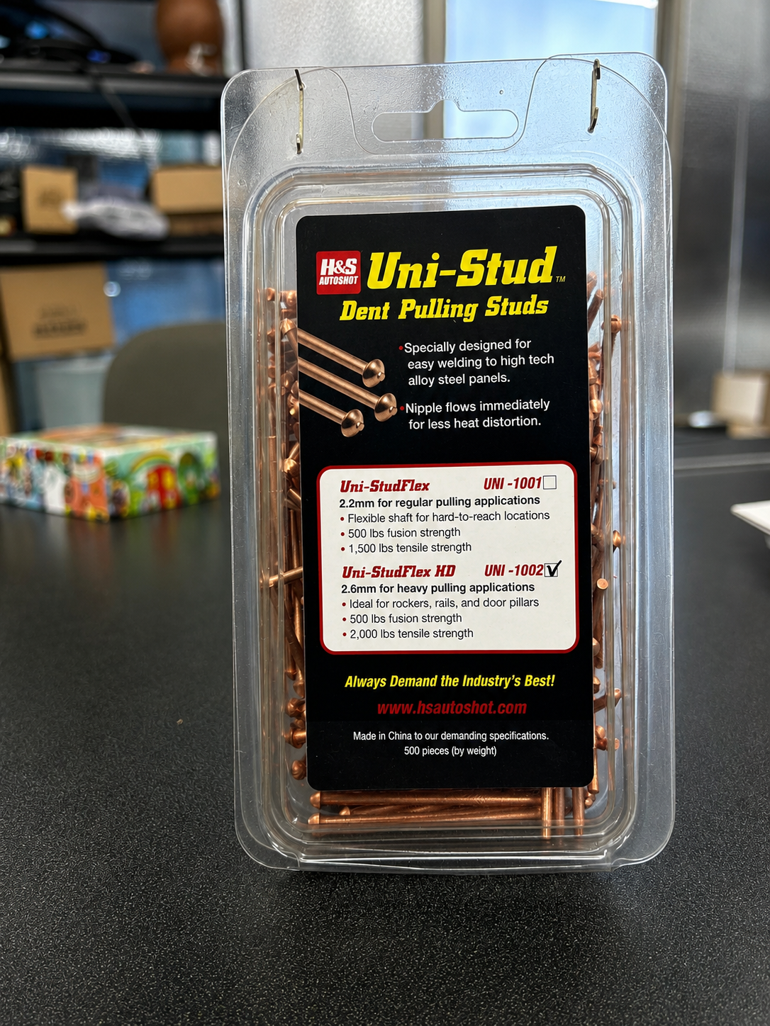 TWO PACK Uni-Spotter Heavy Welding Studs Flexpert HD # 1002 2.6MM 500 Pcs