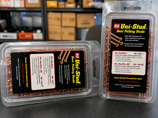 TWO PACK Uni-Spotter Heavy Welding Studs Flexpert HD # 1002 2.6MM 500 Pcs